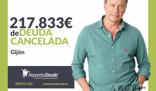 Repara tu Deuda Abogados cancela 217.833€ en Gijón (Asturias) con la Ley de Segunda Oportunidad
