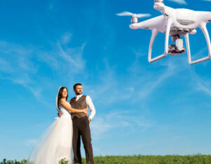Grabaciones de boda a vista de Dron