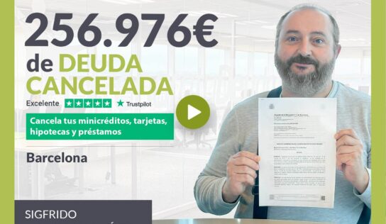 Repara tu Deuda Abogados cancela 256.976€ en Barcelona (Catalunya) con la Ley de Segunda Oportunidad