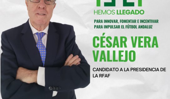 RFAF convoca elecciones a la presidencia 2024 con la candidatura de César Vera y un ambicioso programa de desarrollo para el fútbol andaluz