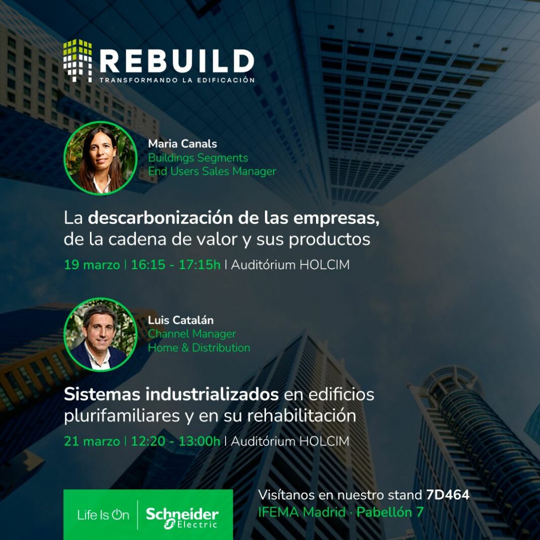 Schneider Electric presenta sus soluciones en REBUILD 2024 para la gestión eficiente de viviendas, edificios y VE