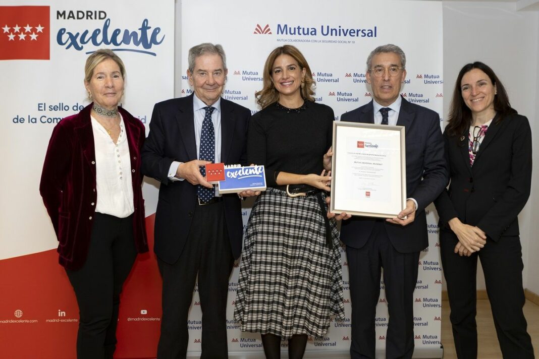 Mutua Universal recibe el sello Madrid Excelente por parte de la Comunidad de Madrid