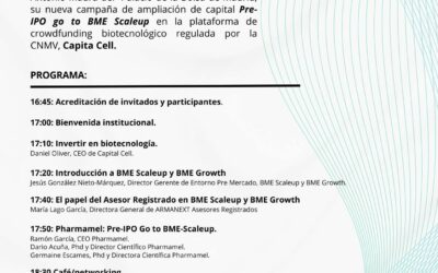 Pharmamel lanza la campaña de ampliación de capital «Go to BME Scaleup»